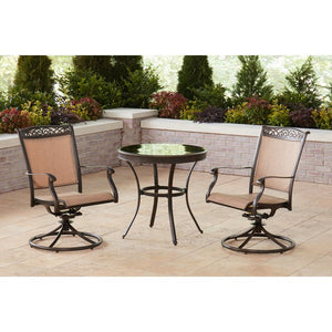 FNTDN3PCSWG Outdoor/Patio Furniture/Outdoor Bistro Sets