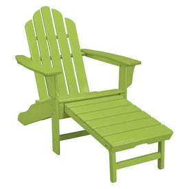 All-Weather Contoured Adirondack Chair with Hideaway Ottoman