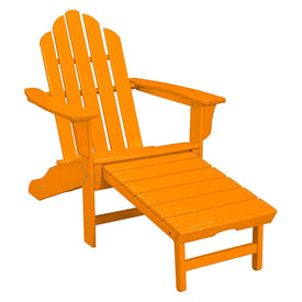 All-Weather Contoured Adirondack Chair with Hideaway Ottoman