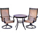MONDN3PCSWG Outdoor/Patio Furniture/Outdoor Bistro Sets