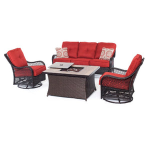 ORLEANS4PCFP-BRY-A Outdoor/Patio Furniture/Patio Conversation Sets