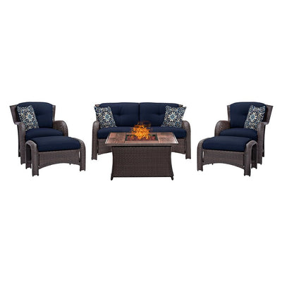 Product Image: STRATH6PCFP-NVY-WG Outdoor/Patio Furniture/Patio Conversation Sets
