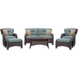 STRATHMERE6PCBLU Outdoor/Patio Furniture/Patio Conversation Sets