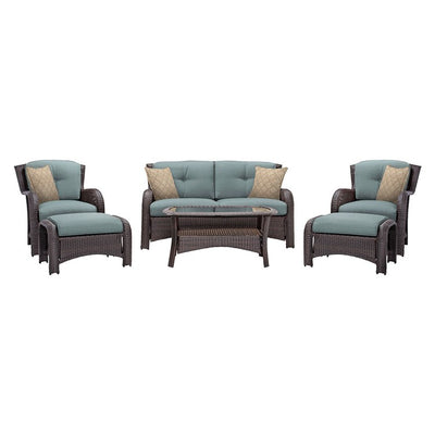 Product Image: STRATHMERE6PCBLU Outdoor/Patio Furniture/Patio Conversation Sets