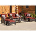 STRATHMERE6PCRED Outdoor/Patio Furniture/Patio Conversation Sets