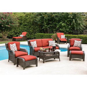 STRATHMERE6PCRED Outdoor/Patio Furniture/Patio Conversation Sets