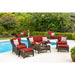 STRATHMERE6PCRED Outdoor/Patio Furniture/Patio Conversation Sets