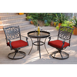 TRADDN3PCSWG-R Outdoor/Patio Furniture/Outdoor Bistro Sets