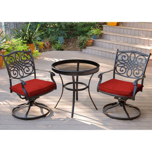 TRADDN3PCSWG-R Outdoor/Patio Furniture/Outdoor Bistro Sets