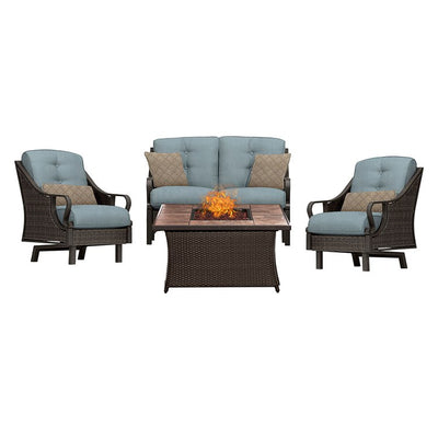 Product Image: VEN4PCFP-BLU-TN Outdoor/Patio Furniture/Patio Conversation Sets