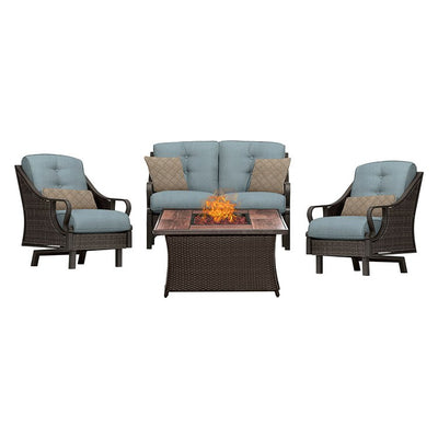 Product Image: VEN4PCFP-BLU-WG Outdoor/Patio Furniture/Patio Conversation Sets
