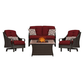 Ventura Four-Piece Fire Pit Chat Set