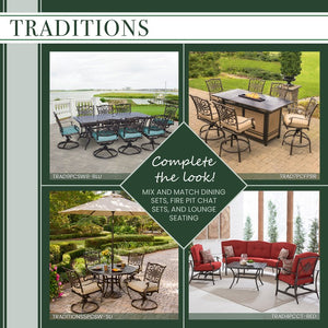 TRAD9PCSW2-RED Outdoor/Patio Furniture/Patio Dining Sets