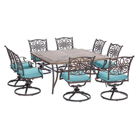 Traditions Nine-Piece Square Dining Set
