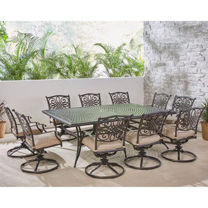 TRADDN11PCSW10 Outdoor/Patio Furniture/Patio Dining Sets