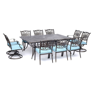 TRADDN11PCSW4-BLU Outdoor/Patio Furniture/Patio Dining Sets