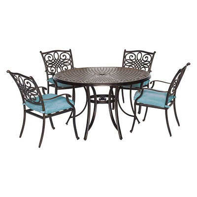 Product Image: TRADDN5PC-BLU Outdoor/Patio Furniture/Patio Dining Sets