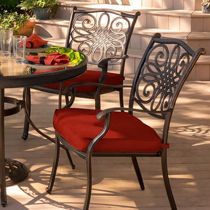 TRADDN5PCG-RED Outdoor/Patio Furniture/Patio Dining Sets
