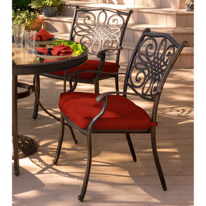 TRADDN5PCG-RED Outdoor/Patio Furniture/Patio Dining Sets