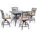 TRADDN5PCSQBR Outdoor/Patio Furniture/Patio Dining Sets
