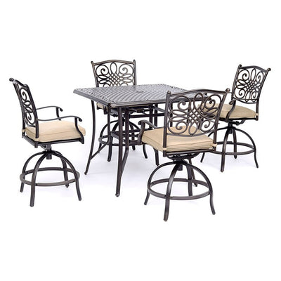 Product Image: TRADDN5PCSQBR Outdoor/Patio Furniture/Patio Dining Sets