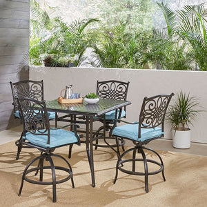 TRADDN5PCSQBR-B Outdoor/Patio Furniture/Patio Dining Sets