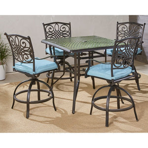 TRADDN5PCSQBR-B Outdoor/Patio Furniture/Patio Dining Sets