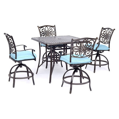 TRADDN5PCSQBR-B Outdoor/Patio Furniture/Patio Dining Sets