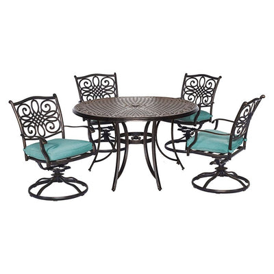 Product Image: TRADDN5PCSW-BLU Outdoor/Patio Furniture/Patio Dining Sets