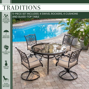 TRADDN5PCSWG Outdoor/Patio Furniture/Patio Dining Sets