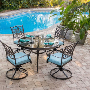TRADDN5PCSWG-BLU Outdoor/Patio Furniture/Patio Dining Sets