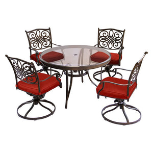 TRADDN5PCSWG-RED Outdoor/Patio Furniture/Patio Dining Sets