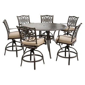 TRADDN7PCBR Outdoor/Patio Furniture/Patio Dining Sets