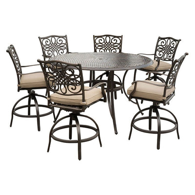 Product Image: TRADDN7PCBR Outdoor/Patio Furniture/Patio Dining Sets