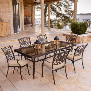 TRADDN7PCG Outdoor/Patio Furniture/Patio Dining Sets