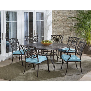 TRADDN7PCRD-BLU Outdoor/Patio Furniture/Patio Dining Sets