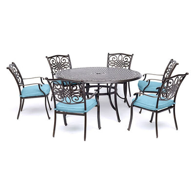 Product Image: TRADDN7PCRD-BLU Outdoor/Patio Furniture/Patio Dining Sets