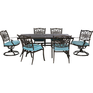 TRADDN7PCSW-BLU Outdoor/Patio Furniture/Patio Dining Sets