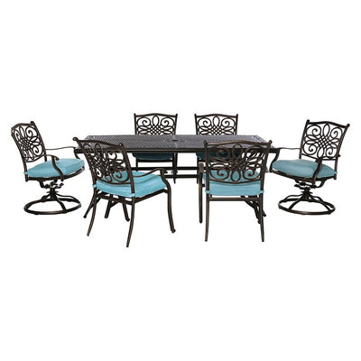 Product Image: TRADDN7PCSW-BLU Outdoor/Patio Furniture/Patio Dining Sets