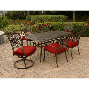 TRADDN7PCSW-RED Outdoor/Patio Furniture/Patio Dining Sets