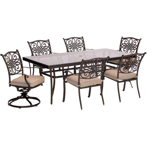 TRADDN7PCSW2G Outdoor/Patio Furniture/Patio Dining Sets
