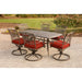 TRADDN7PCSW6-RED Outdoor/Patio Furniture/Patio Dining Sets