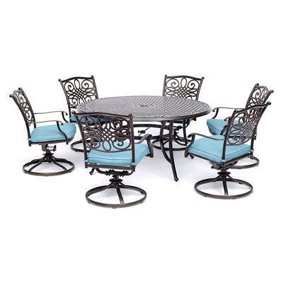 Product Image: TRADDN7PCSWRD6-BLU Outdoor/Patio Furniture/Patio Dining Sets