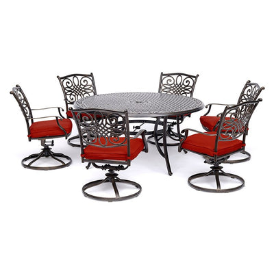 Product Image: TRADDN7PCSWRD6-RED Outdoor/Patio Furniture/Patio Dining Sets
