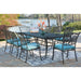 TRADDN9PC-BLU Outdoor/Patio Furniture/Patio Dining Sets