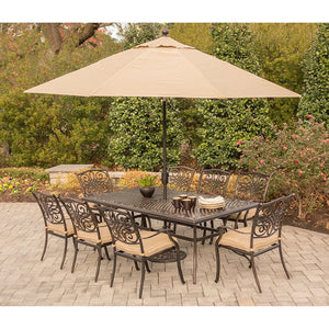 TRADDN9PC-SU Outdoor/Patio Furniture/Patio Dining Sets