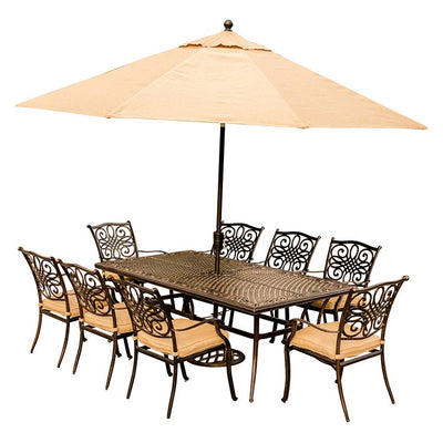 Product Image: TRADDN9PC-SU Outdoor/Patio Furniture/Patio Dining Sets