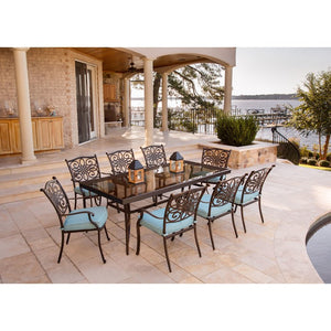 TRADDN9PCG-BLU Outdoor/Patio Furniture/Patio Dining Sets