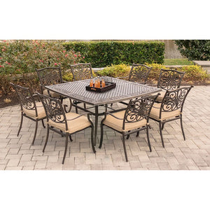 TRADDN9PCSQ Outdoor/Patio Furniture/Patio Dining Sets