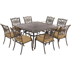 TRADDN9PCSQ Outdoor/Patio Furniture/Patio Dining Sets